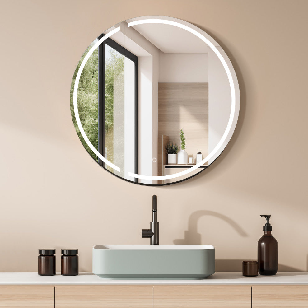 Radiant Frameless Surface-Mount LED Lighted Bathroom Medicine Cabinet, 32"