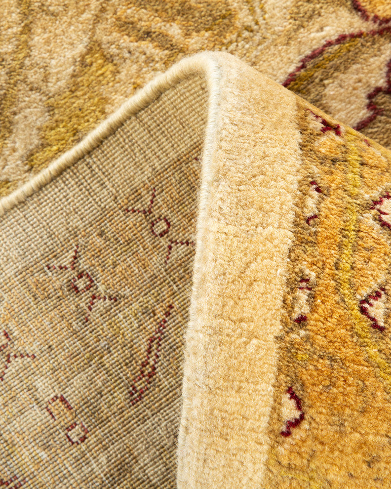 Mogul, One-of-a-Kind Hand-Knotted Area Rug, Ivory, 6' 1" x 9' 3"
