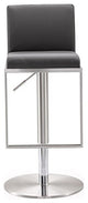Amalfi Grey Stainless Steel Adjustable Barstool - Grey