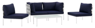 Harmony 5-Piece Outdoor Patio Aluminum Sectional Sofa Set