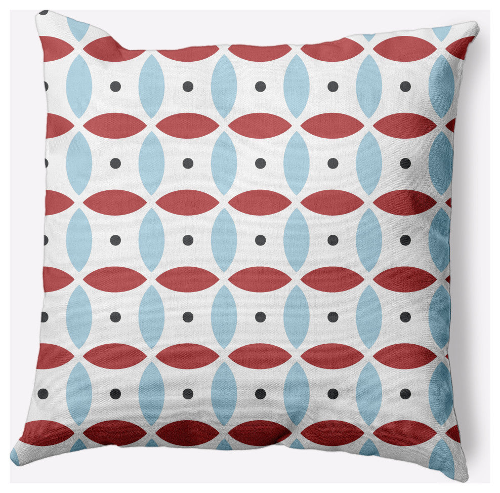 Geometric Decorative Throw Pillow, Ligonberry Red, 16"x16"