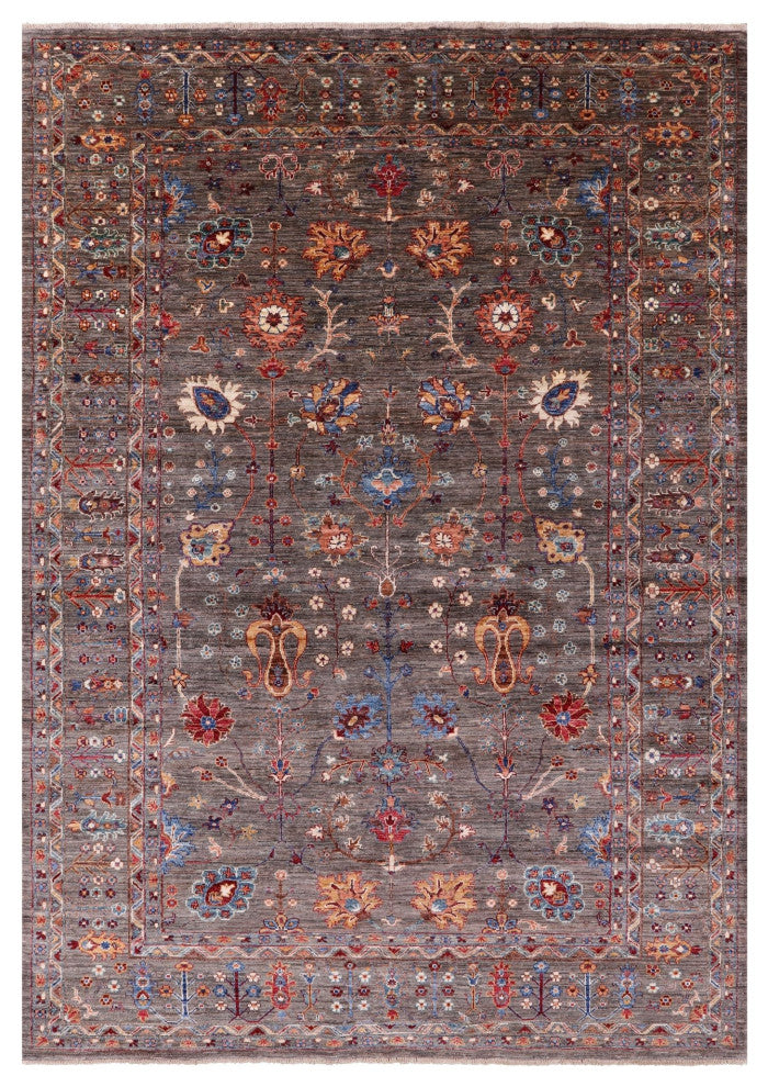 6' 9" X 9' 8" Persian Tabriz Hand Knotted Rug Q9645