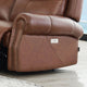 Hydeline Royce Zero Gravity Power Reclining Leather Set, Pecan Brown, Sofa
