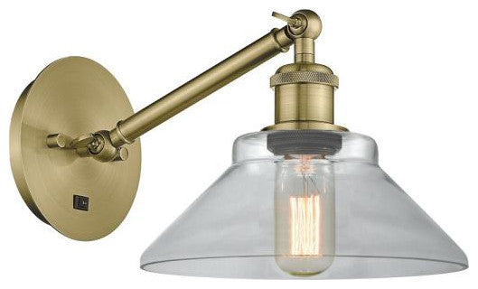 Innovations 317-1W-AB-G132 1-Light Sconce, Antique Brass