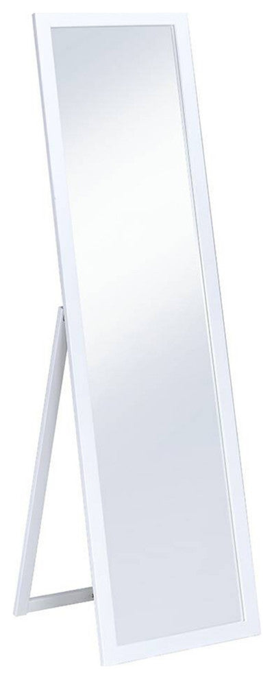 Crisp White Full Length Standing Mirror