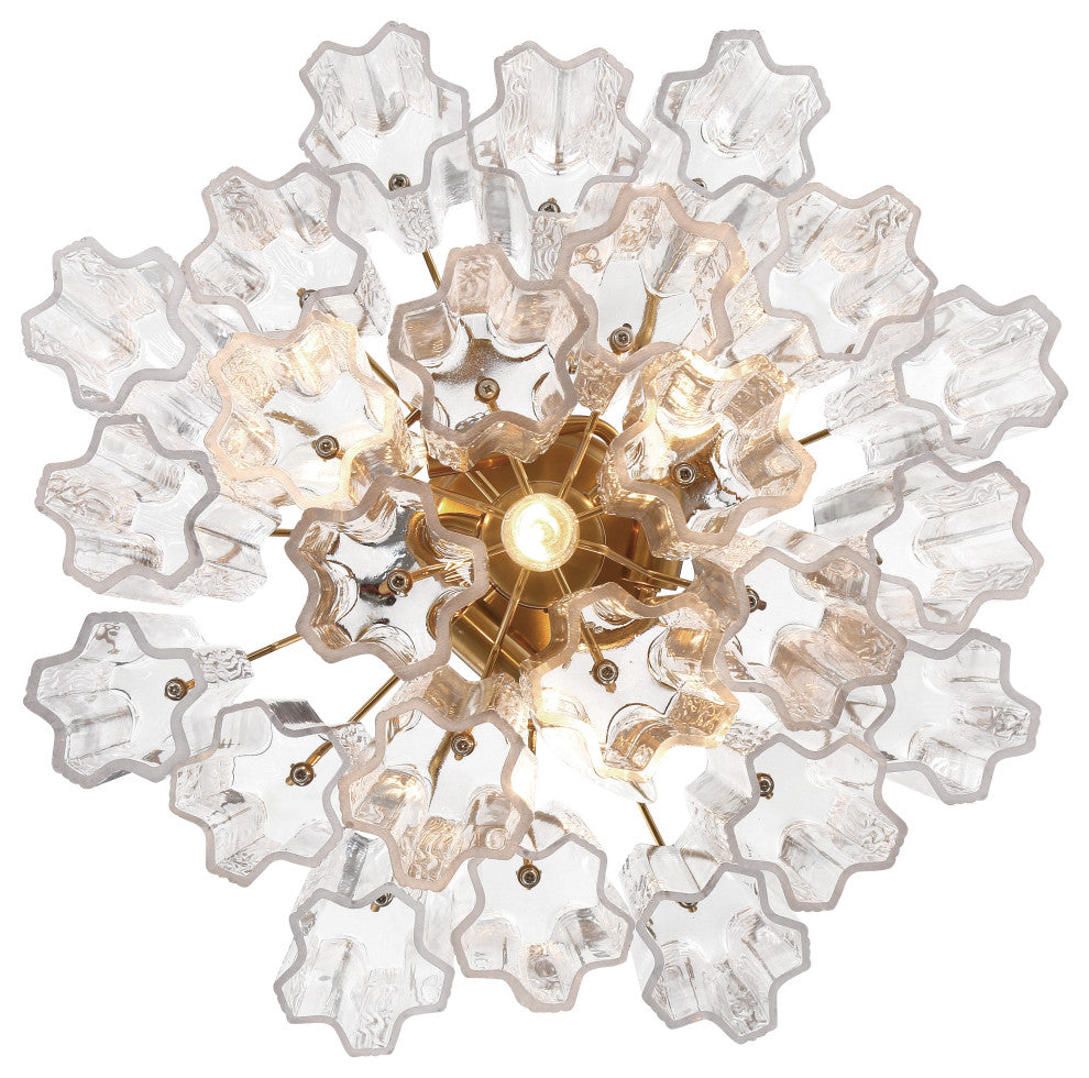 CRYSTORAMA Addis 4 Light Aged Brass Ceiling Mount