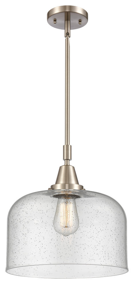 Innovations Lighting 447-1S-SN-G74-L Bell 1 Light 12" Mini Pendant