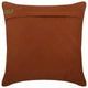 Pleated Crystal Embroidered Orange Suede 20"x20" Pillow Cover, Crystal Rust