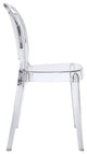 Modern Contemporary Kitchen Dining Side Chair Clear, Outdoor or Indoor