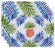 Pineapple and Spike, Geometric Print Placemat, Blue
