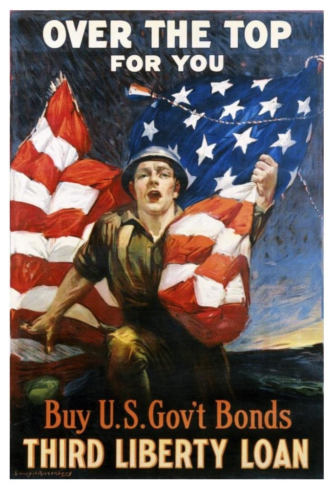 "Over the Top for You circa 1918" Digital Paper Print by Unknown, 17"x24"