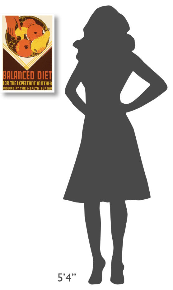 "Balanced diet for the expectant mother." Digital Paper Print by WPA, 14"x20"