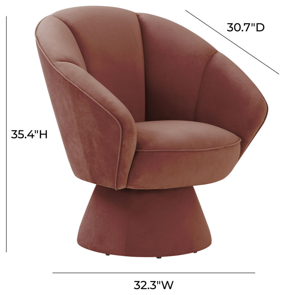 TOV Furniture Allora Salmon Accent Chair