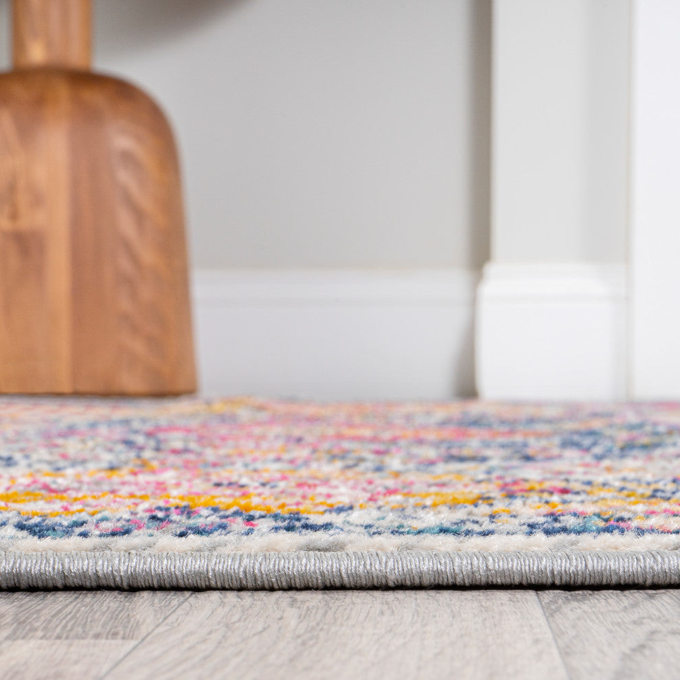 Modern Persian Boho Vintage Trellis Multi 5 ft. x 8 ft. Area Rug