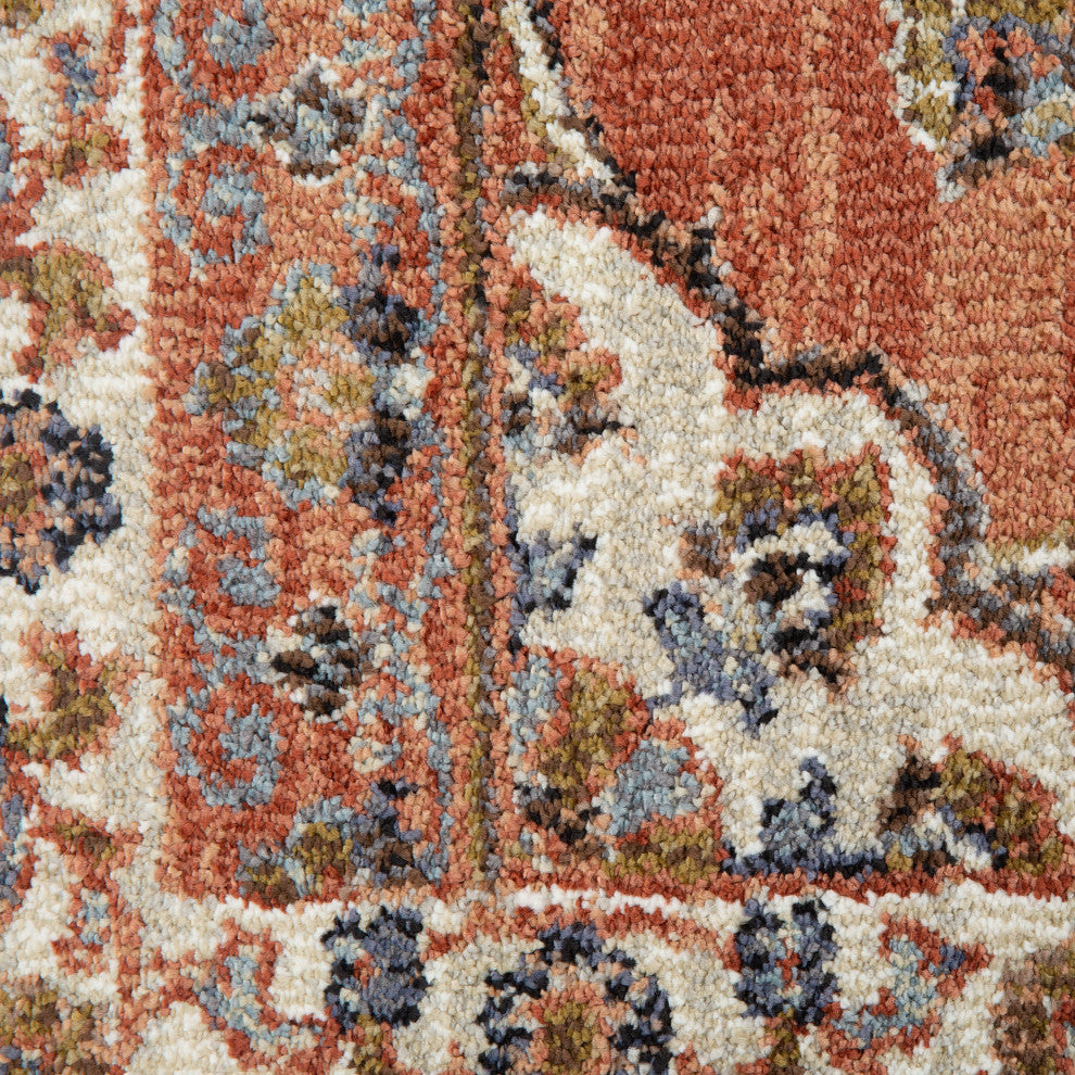 Jordan Bea Power-Loomed Polypropylene Area Rug, Orange, 1'10" X 2'11"