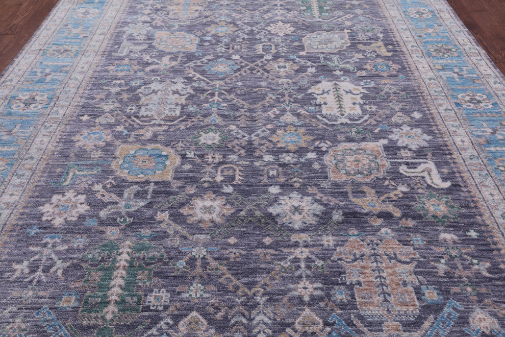 Hand Knotted Turkish Oushak Wool Rug 9' 0" X 12' 2" - Q13441