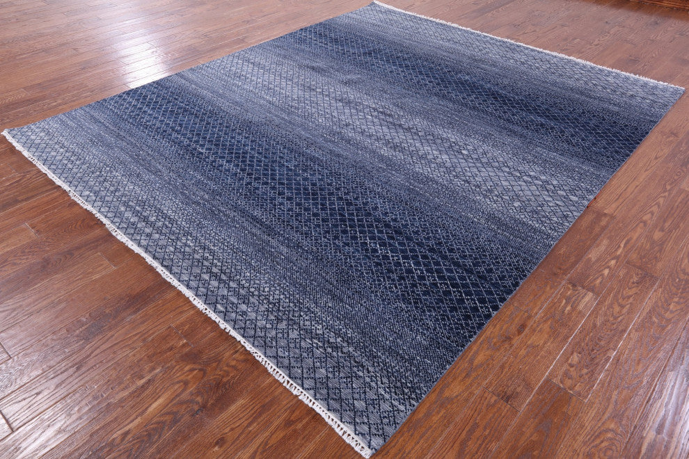8' 1" X 9' 10" Savannah Grass Hand Knotted Wool Rug Q9214