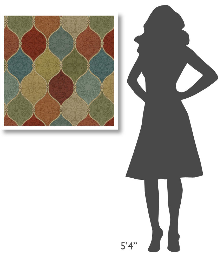 "Spice Mosaic Pattern" Digital Paper Print by Daphne Brissonnet, 32"x32"