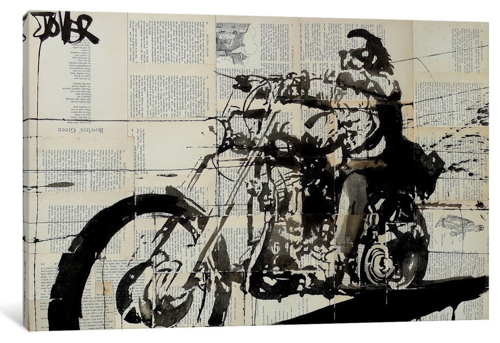 "Rider Gallery" by Loui Jover, 18x12x1.5"