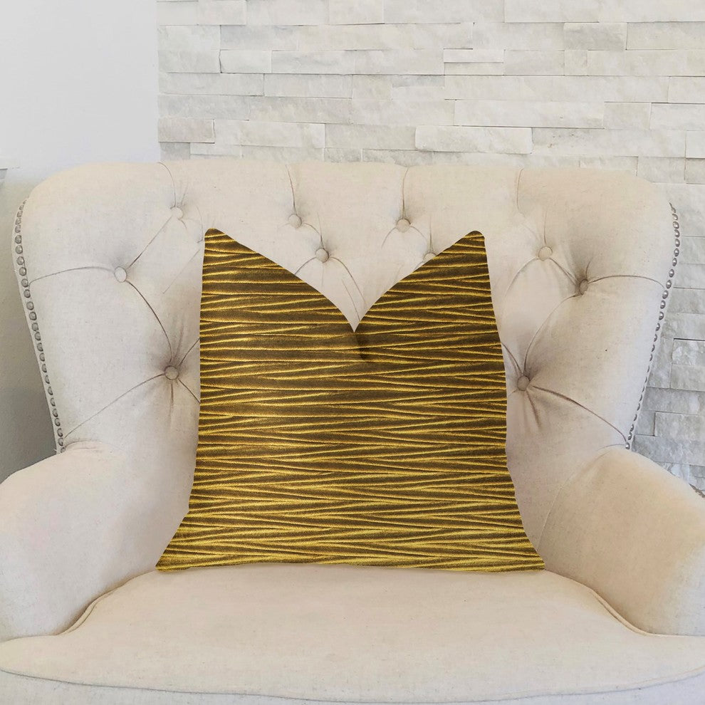 Valentina Textured Bronze Luxury Throw Pillow, 20"x36" King