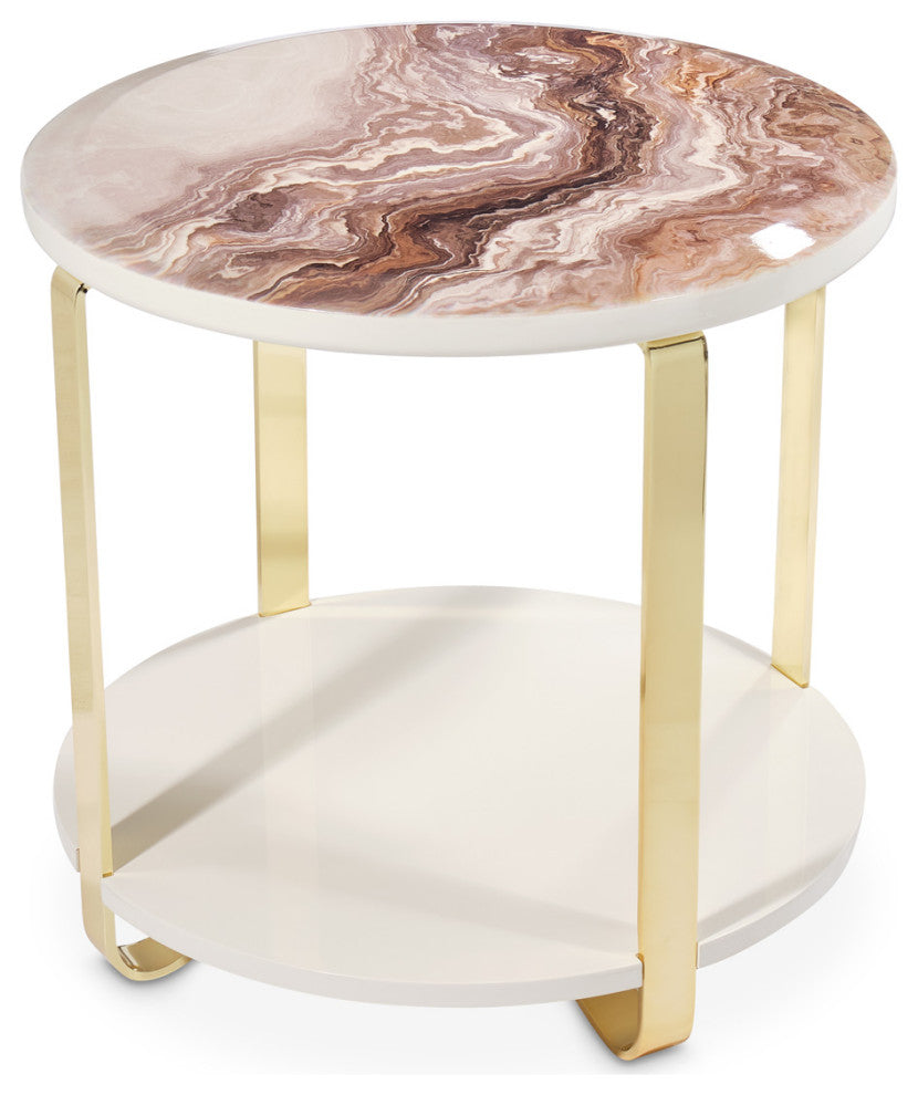 Ariana End Table, Gold