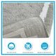 Madison Park Evan High Pile Bordered Bathroom Rug, Blue, White, Small