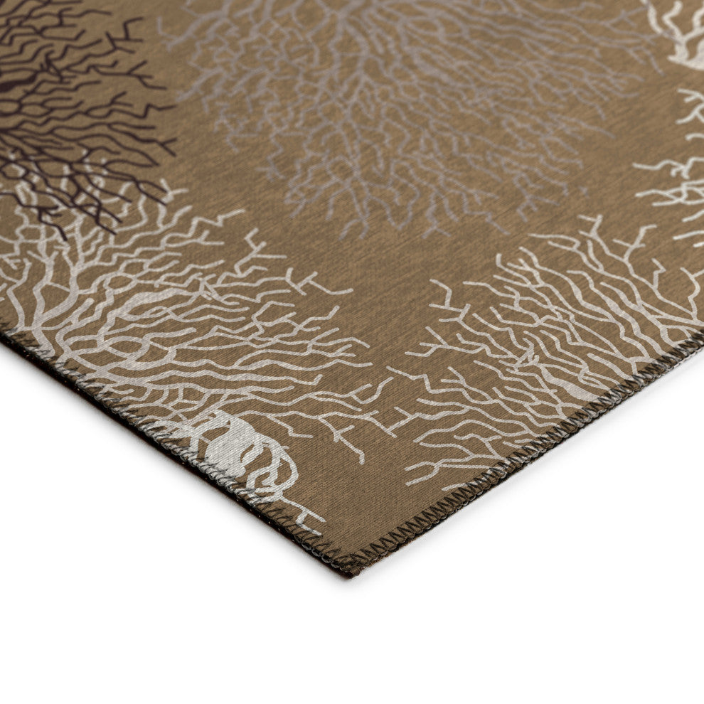 Indoor/Outdoor Seabreeze SZ3 Taupe Machine Washable 8' x 8' Round Rug