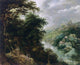 Anthonie Mirou Wooded River Landscape, 20"x25" Wall Decal Print