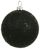 6" Black Sequin Ball Drilled 4/Bag