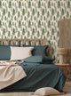 Illustrated Evergreen Forest Peel and Stick Vinyl Wallpaper, Deep Green, 24" X 60"