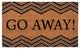 Achim Home Furnishings Printed Coir Mat 18" L x 30" W Rectangle Go Away