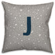 Monogram J Space Doodle 16x16 Spun Poly Pillow