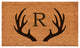 Calloway Mills Antler Monogram Doormat, 36"x72", Letter R