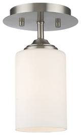 Bordeaux 1 Light Flush Mount in Brushed Nickel