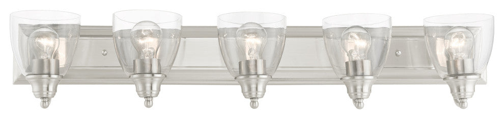 Brushed Nickel Transitional, Colonial, Vanity Sconce