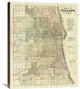 "Map of Chicago, 1857" Stretched Canvas Giclee by Rufus Blanchard, 24"x30"