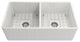 BOCCHI 1139-001-2020SS Farmhouse Fireclay 33 Inch Double Bowl Kitchen Sink Kit