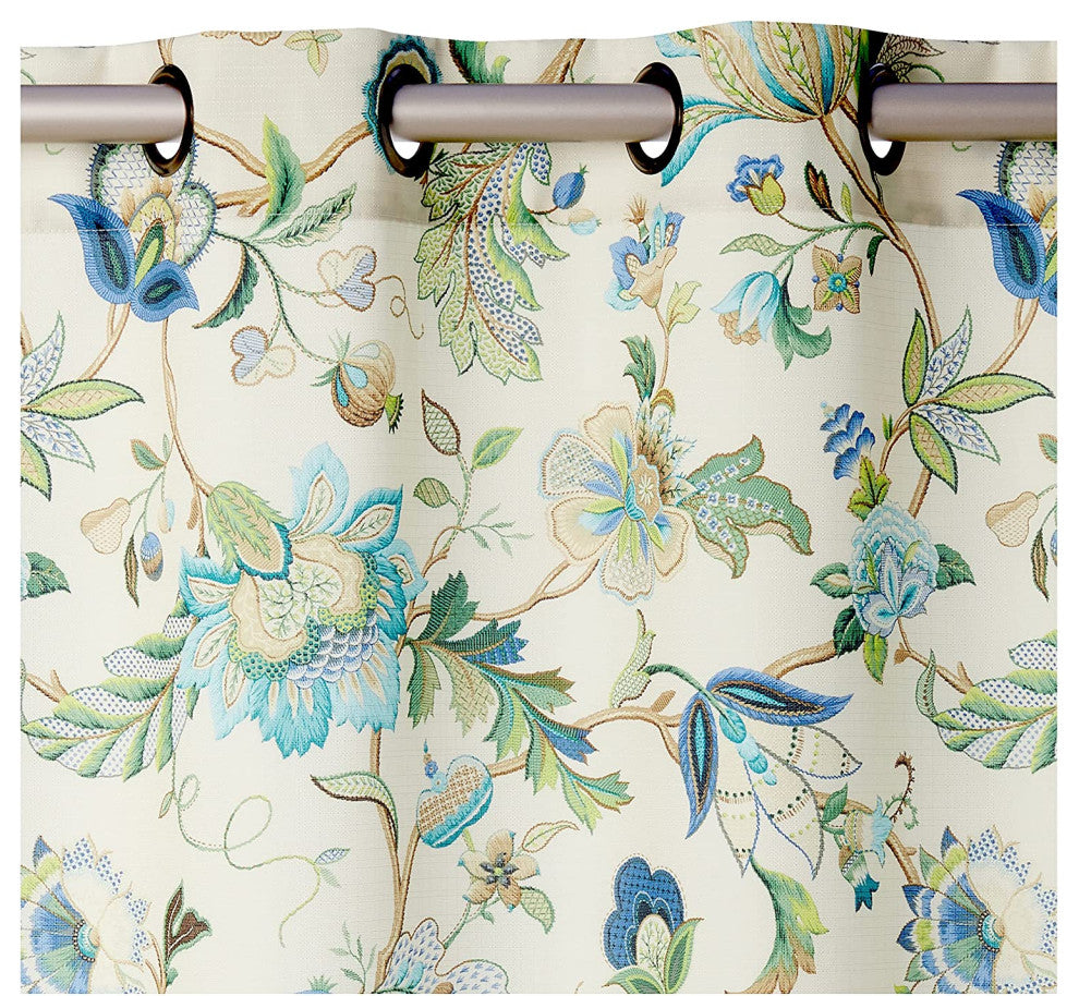 Ellis Curtain Brissac Grommet Panel, Blue, 50"x63"