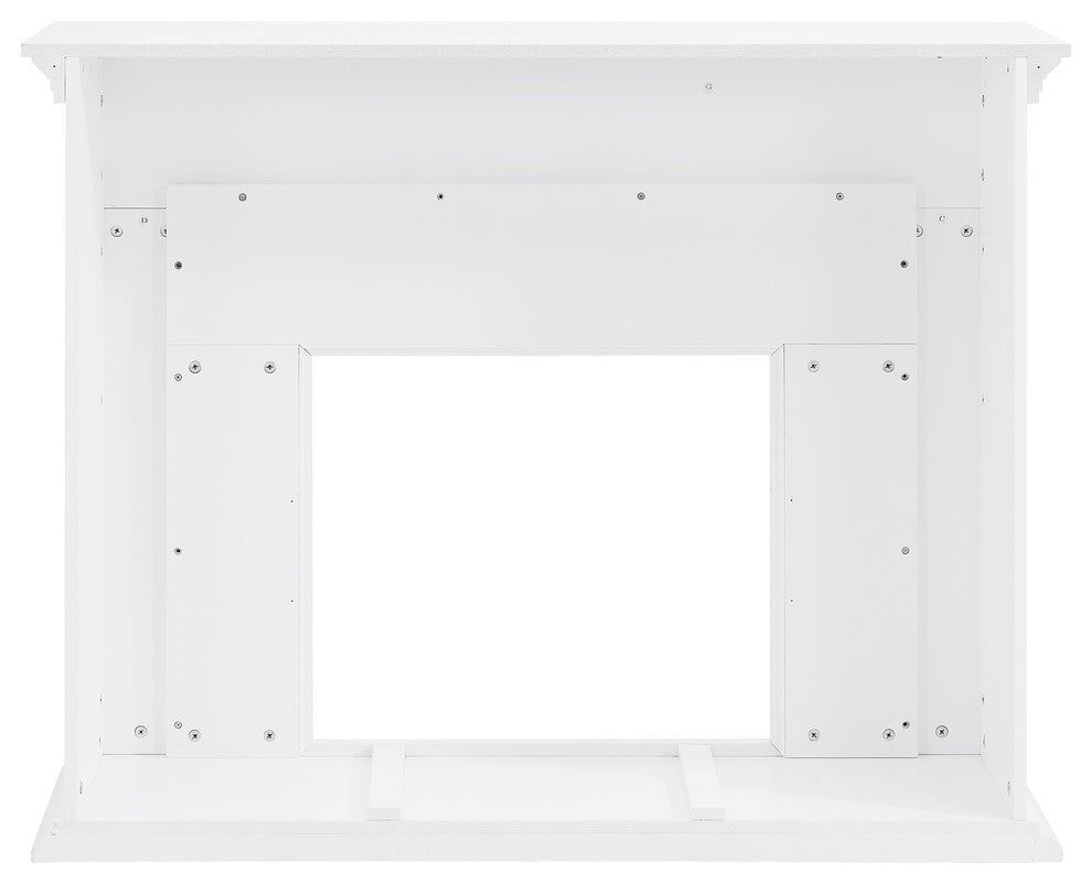 Torron Color Changing Marble Tiled Fireplace, White
