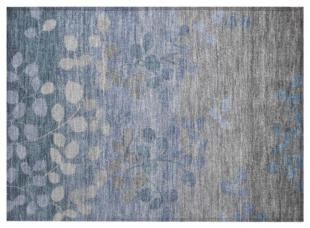 Machine Washable Indoor/Outdoor Chantille ACN1900 Denim 1'8" x 2'6" Rug