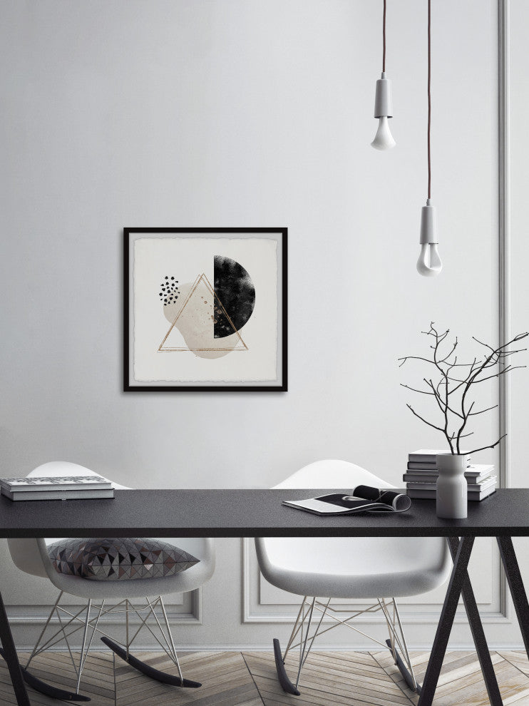"Reappearing Triangle" Framed Painting Print, 12x12