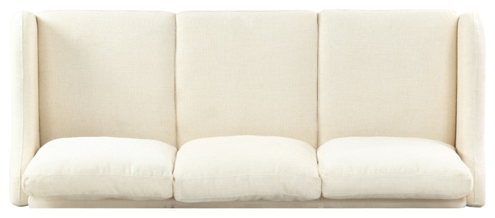 Safavieh Couture Edalynn Modern 3 Seater Sofa, Creme