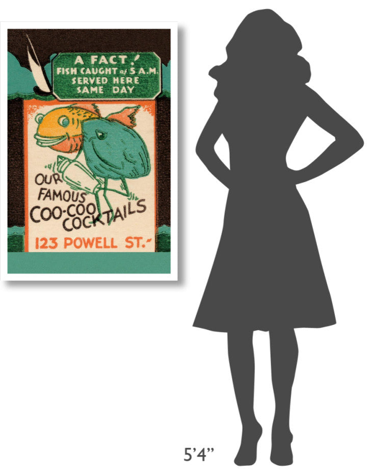"Our Famous Coo-Coo Cocktails" Paper Print by Vintage Booze Labels, 26"x38"