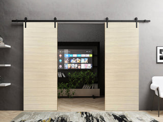 Double Barn Door 60 x 96 | Planum 0010 Natural Veneer | 13FT