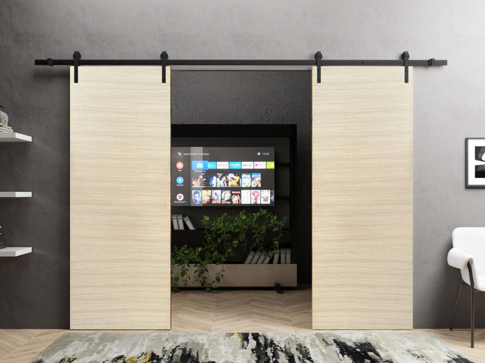 Double Barn Door 60 x 96 | Planum 0010 Natural Veneer | 13FT