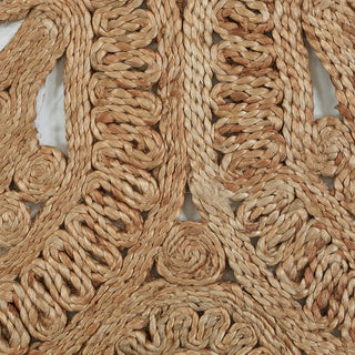 Floral Doily Organic Jute Area Rug, 4' Round