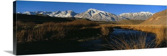 "Owens River Valley Bishop CA" Canvas Art, 36"x12"x1.25"