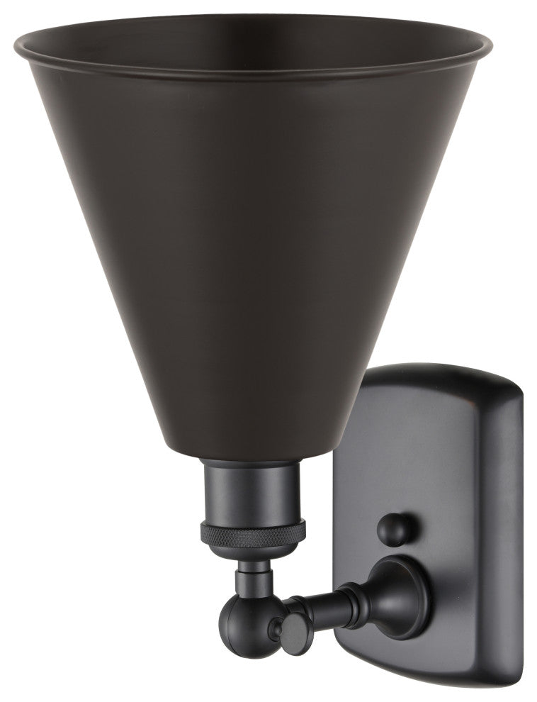 Ballston Cone Sconce, Matte Black, LED
