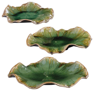 Abella Green Ceramic Wall Decor, Set of 3