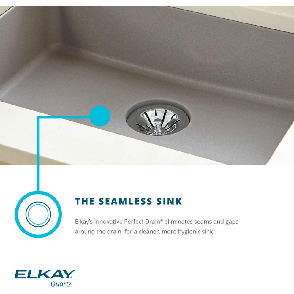 ELGAD2522PDMC0 Quartz Classic 25" x 22" ADA Sink with Perfect Drain, Mocha